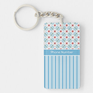 Porte-clés Lys d'eau rose, libellules, Porte - clé personnali