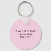 Porte-clés Lys rose florissant (Verso)