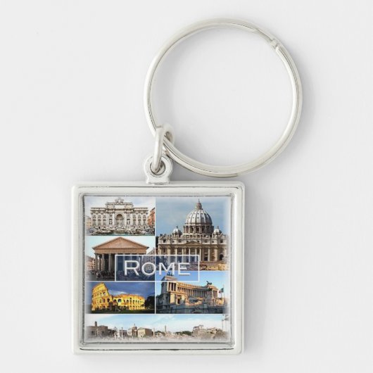 Porte-clés LZO002 ROME, Latium, Italie, (Devant)