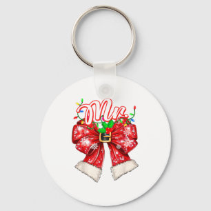 Porte-clés M &amp; Mme Couple Coquette Noeud Famille Noël