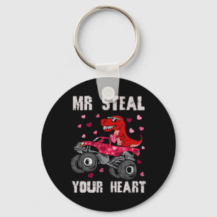 Porte-clés M. Dinosaur Monster Truck T Rex vole votre cœur V