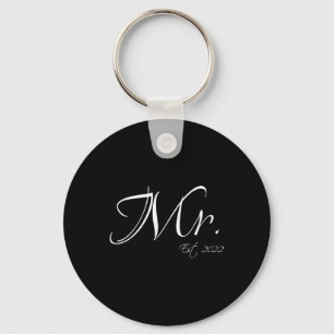 Porte-clés M. Est. 2022 M. & ; Mme Bride Groom Couple Ma