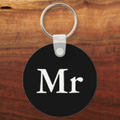 Porte-clés M. et Mme. | élégant couple moderne assorti (Recto)