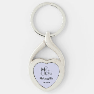 Porte-clés M. et Mme Mariage Couple (lilas)
