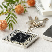 Porte-clés M. Hipster Mustache 7 mots Un mariage heureux (Côté)