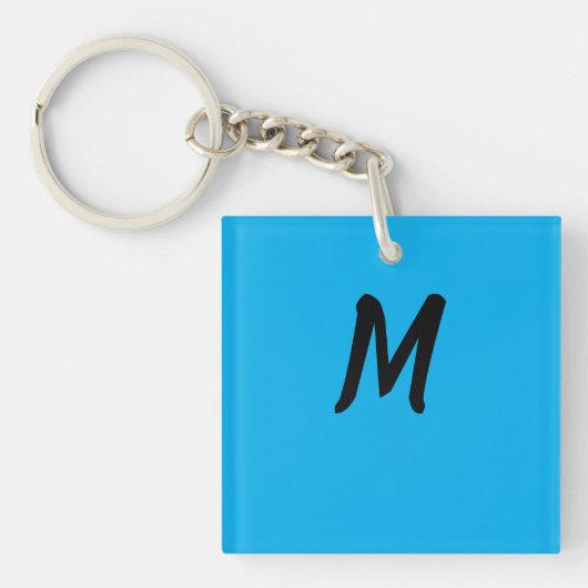 Porte-clés M sur un bleu (Devant)