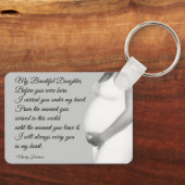 Porte-clés Ma Belle Fille De Maman Citation De Grossesse (Recto)