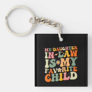 Porte-clés Ma belle-fille est mon enfant préféré Groovy