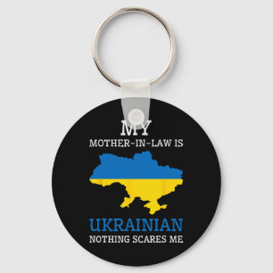Porte-clés Ma belle-mère est ukrainienne Rien ne me fait peur