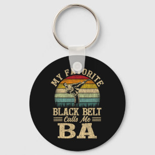 Porte-clés Ma ceinture noire préférée m'appelle Fête des père
