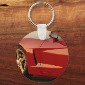 Porte-clés Ma Corvette rouge (Recto)