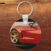 Porte-clés Ma Corvette rouge (Recto)
