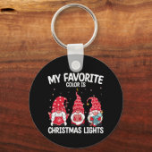 Porte-clés Ma Couleur Préférée Est Les Lumières De Noël Gnome (Recto)