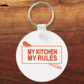 Porte-clés Ma Cuisine. Mes Règles. Conception amusante pour B (Recto)