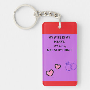 PORTE-CLÉS MA FEMME EST MON CŒUR MA VIE MON TOUT