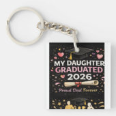 Porte-clés Ma fille est diplômée 2026 (Devant)