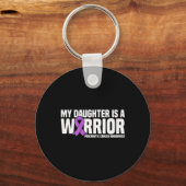Porte-clés Ma Fille Est Guerrier Pancréatique Purple Ribbon S (Recto)