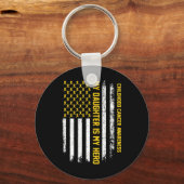 Porte-clés Ma fille est mon héros Sensibilisation au cancer d (Recto)