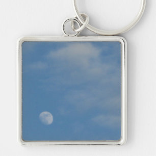 Porte-clés Ma Lune de jour - Grand Porte - clé Carré Premium