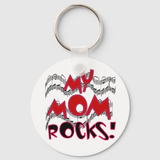 Porte-clés Ma maman Rocks (Recto)