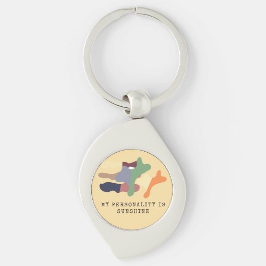 Porte-clés Ma personnalité est Sunshine (Devant)