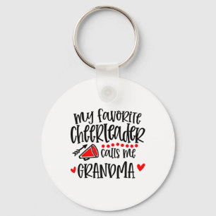 Porte-clés Ma pom-pom girl préférée m'appelle grand-mère drôl