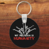 Porte-clés Ma religion est l'humanité (Recto)