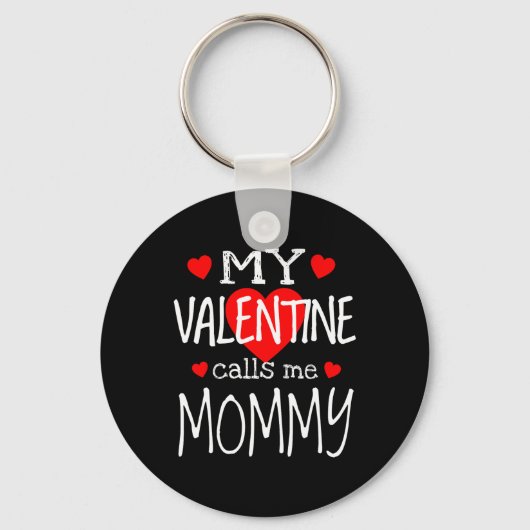 Porte-clés Ma Saint Valentin M'Appelle Maman (Recto)
