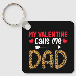 Porte-clés Ma Saint Valentin M'Appelle Papa Leopard Buffalo P