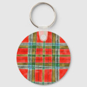 Porte-clés MAC BAIN TARTAN Porte - clé rond en aluminium (Verso)