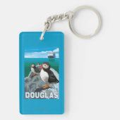 Porte-clés Macareux et bateau de croisière - Douglas, Alaska (Dos)