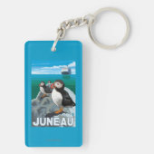 Porte-clés Macareux et bateau de croisière - Juneau, Alaska (Dos)