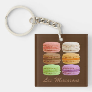 Porte-clés Macarons français, Pastels multicolores