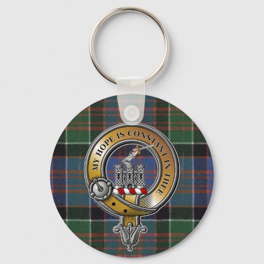 Porte-clés MacDonald Clanranald Tartan & Badge (Recto)