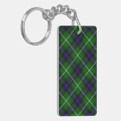 Porte-clés MacDonald tartan bleu vert plaid (Devant gauche)