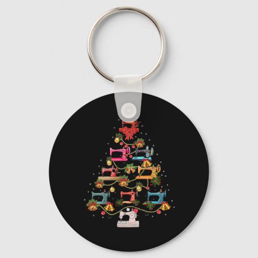 Porte-clés Machine à coudre Arbre de Noël (Recto)