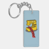 Porte-clés Machine à coudre jaune anarchie (Devant gauche)