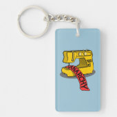 Porte-clés Machine à coudre jaune anarchie (Devant)