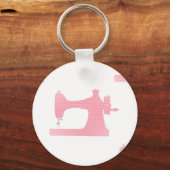 Porte-clés machine à coudre rose (Recto)
