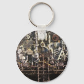 Porte-clés Machines mécaniques Steampunk (Recto)
