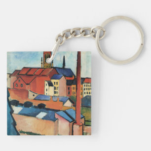 Porte-clés Macke - St. Mary's avec Maisons et Chimney (Bonn)