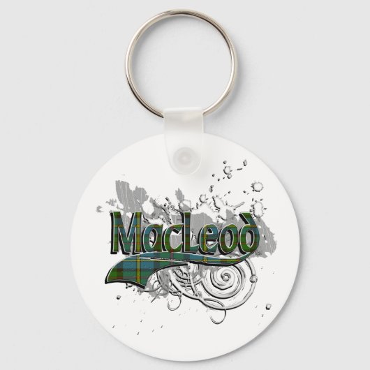 Porte-clés MacLeod Tartan Grunge (Recto)