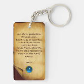 Porte-clés MACONNE DE L'HUMILITÉ Ave Maria Prière (Dos)