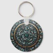 Porte-clés Macro murale en mosaïque circulaire de luxe (Recto)