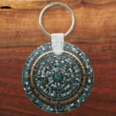 Porte-clés Macro murale en mosaïque circulaire de luxe (Recto)