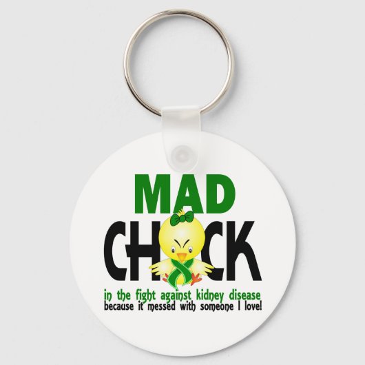 Porte-clés Mad Chick Dans La Lutte Contre La Maladie Du Rein (Recto)
