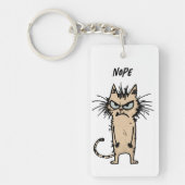 Porte-clés Mad Messy Cat Dessin Sarcastique Phrase Sac Charme (Devant)