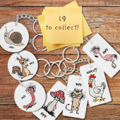 Porte-clés Mad Messy Cat Dessin Sarcastique Phrase Sac Charme