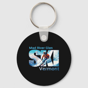 Porte-clés Mad River Glen Cool Ski Vacances Ski Extérieur Sk