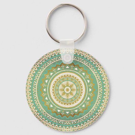 Porte-clés Madala bleu et or (Recto)